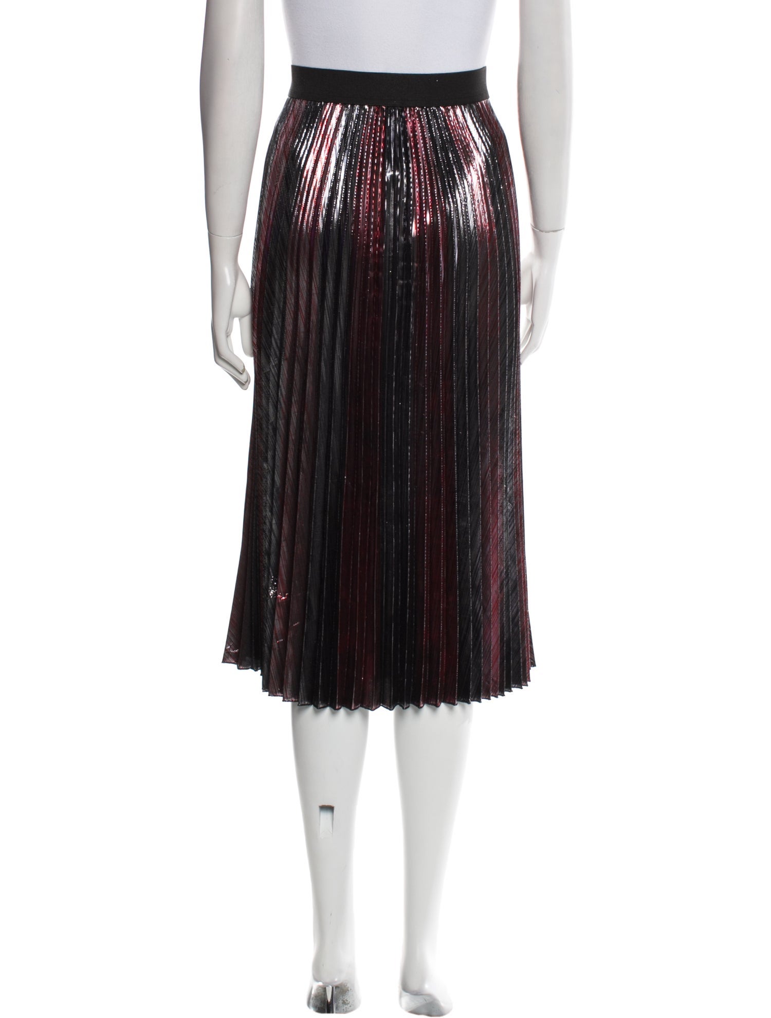 Zadig & Voltaire Pleated Accents Midi Length Skirt